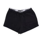 Lisa Terry Zwarte Shorts Obey , Black , Dames