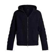 Gebreide hoodie truien Etro , Blue , Heren