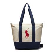 Canvas Tas Wasinstructies Cambodja Katoen Ralph Lauren , White , Unise...