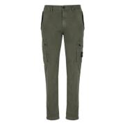 Groene Cargo Broek met Iconische Patch Stone Island , Green , Heren