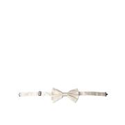 Zijden Jacquard Verstelbare Strik Dolce & Gabbana , White , Heren