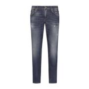 Skinny Denim Jeans met versleten look Dolce & Gabbana , Blue , Heren