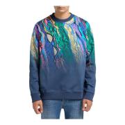 Kleurrijke Sweater Heren Donkerblauw Carlo Colucci , Multicolor , Here...