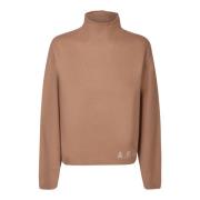 Minimalist Logo Print Wool Sweater A.p.c. , Brown , Dames