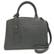 Pre-owned Leather handbags Louis Vuitton Vintage , Black , Dames