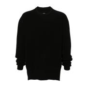 Visser Ronde Hals Pullover Zwart Rick Owens , Black , Heren