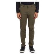 Slim Fit Chinos met knoopsluiting Boss , Green , Heren