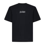 Zwart Katoen Crew Neck Logo T-shirt Burberry , Black , Heren