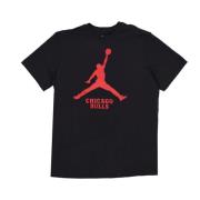 Chicago Bulls Basketball Tee Jordan , Black , Heren