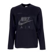 Lange Mouw Crewneck Sportswear Poly-knit Shirt Nike , Blue , Heren