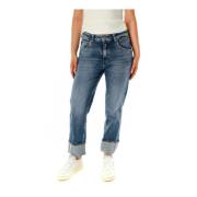 High Waist Straight Fit Jeans Le Temps Des Cerises , Blue , Dames