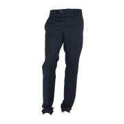 Zwarte Elegante Chinos Broek Made in Italia , Black , Unisex