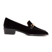 Zwart Velvet Axel Loafer Goud-tone Roberto Festa , Black , Dames