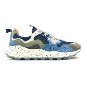 Blauwe Yamano Sneaker Fw24/25 Collectie Flower Mountain , Multicolor ,...