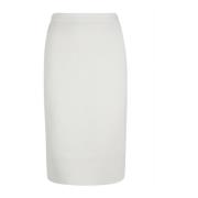 Witte Mat Stitch Rok Fabiana Filippi , White , Dames