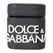 Geëtst Logo Siliconen Airpods Hoesje Dolce & Gabbana , Black , Dames