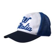 Mesh Baseball Hat Blauw Wit Zwart Dolce & Gabbana , Blue , Dames