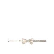 Off White Zijden Vlinderdas Dolce & Gabbana , White , Heren