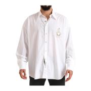 Wit katoenen button-down overhemd voor formele gelegenheden Dolce & Ga...