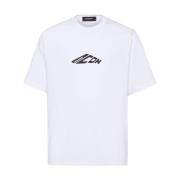 Wit T-shirt met stijl D20033 Dsquared2 , White , Heren