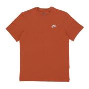 Donkerrode Club Tee Korte Mouw Nike , Brown , Heren