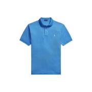 Blauwe poloshirt korte mouw Ralph Lauren , Blue , Heren