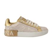 Witte Mother of Pearl Vetersneakers Dolce & Gabbana , White , Dames