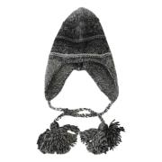 Luxe Grijs Gebreide Beanie Muts Dolce & Gabbana , Gray , Heren