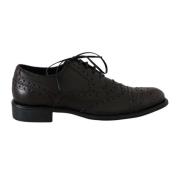 Bordeaux Wingtip Derby Dress Schoenen Dolce & Gabbana , Brown , Heren