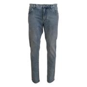 Elegante Slim-Fit Lichtblauwe Denim Broek Dolce & Gabbana , Blue , Her...