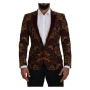 Elegante Multicolor Blazer Wolmix Dolce & Gabbana , Multicolor , Heren