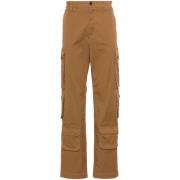 Cargo Broek Bruin Katoen Twill Dolce & Gabbana , Brown , Heren