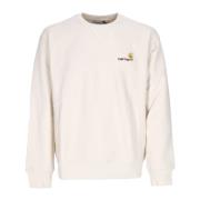 Script Sweat Crewneck Sweatshirt Soft Fit Carhartt Wip , Beige , Heren