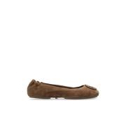 Leren balletflats Tory Burch , Brown , Dames