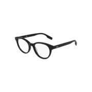 Moderne Ronde Zonnebril Zwarte Frame Alexander McQueen , Black , Unise...