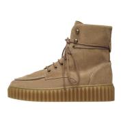 Suede ankle sneakers Tissa Voile Blanche , Brown , Dames