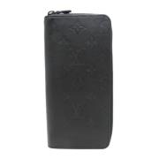 Pre-owned Leather wallets Louis Vuitton Vintage , Black , Dames