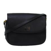 Pre-owned Leather shoulder-bags Burberry Vintage , Black , Dames