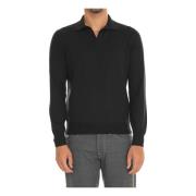 Klassieke Polo Shirt voor Mannen Gran Sasso , Black , Heren