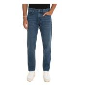 Stonewashed Denim Jeans Boss , Blue , Heren