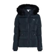 Waterdichte Polyester Puffer Jas Calvin Klein , Black , Dames