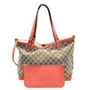 Pre-owned Canvas gucci-bags Gucci Vintage , Beige , Dames