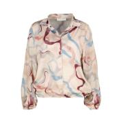 Blauwe Crotone Blouse Amélie & Amélie , Multicolor , Dames