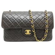 Pre-owned Leather chanel-bags Chanel Vintage , Black , Dames