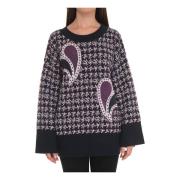 Fantasy Pullover met Achterhalslijn Boss , Purple , Dames