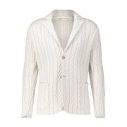 Kasjmier Cardigan Blazer Stijl Maurizio Baldassari , Beige , Heren