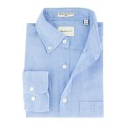 Casual Blauw Overhemd Gant , Blue , Heren