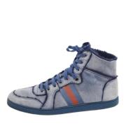 Pre-owned Fur sneakers Gucci Vintage , Blue , Heren