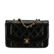 Pre-owned Leather chanel-bags Chanel Vintage , Black , Dames