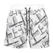 Witte Heren Zwemboxershorts Karl Lagerfeld , White , Heren